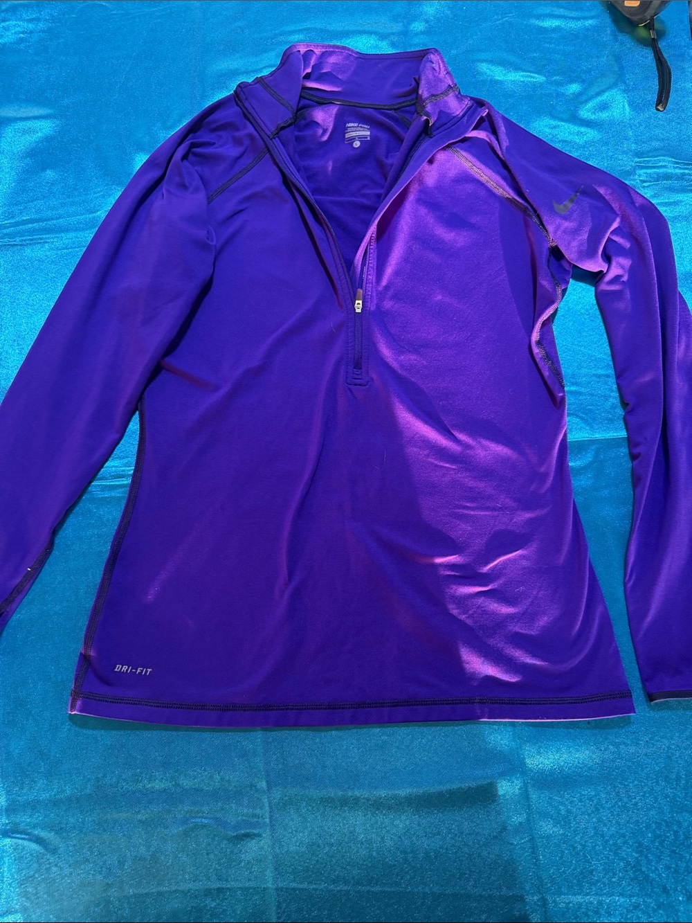Nike Purple Dri-FIT Half-Zip Athletic Top